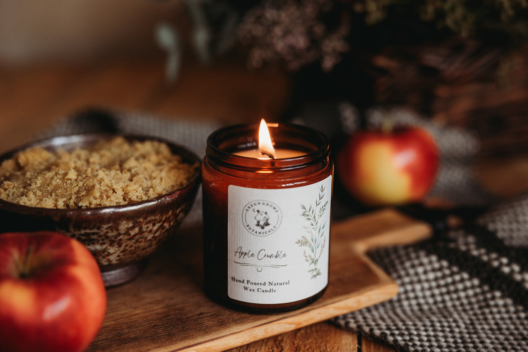 Apple Crumble Scented Natural Wax Candle